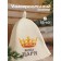 Hat for the bath "Tsar's wife" with a print, white