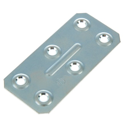 The plate is mounted, galvanized, 40 x 86 x 1.2 mm