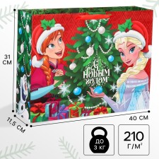New Year. Gift package, 40x31x11.5 cm, packaging, cold heart mix