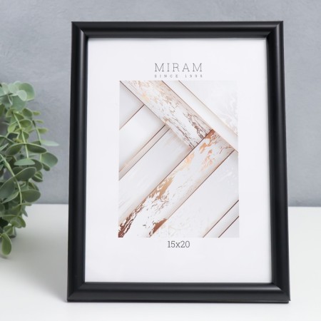 Photo frame Plastic "Mira" 15x20 cm 642077-6, black (plastic screen)