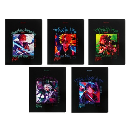Notebook 48l CL Brauberg Anime, ch. varnish, assorted, 5 types