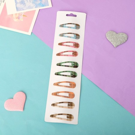 Invisible hair "Milan" (set of 10 pcs) Cage, 4.5 cm, mix-1