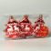 A set of jewelry plastic 3 pcs "Christmas trees with deer" 7x9 cm, red