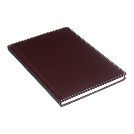 Telephone book A5, 64 sheets DEVENTE.Wild, hard -leather cover, cream block 70 g/m2, dark brown-1