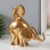 Polystone souvenir "Elephant with an elephant on the back - a pyramid" Gold 19x8.8x18.8 cm