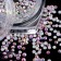 Rhinestones for decor, round, silver/holographic color