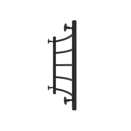 Water towel "Sanprise" Classic P5, 500x600 mm, lower connection., Black matte-6