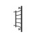Water towel "Sanprise" Classic P5, 500x600 mm, lower connection., Black matte