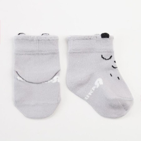Socks crumb I am "bear", gray, 8-10 cm-1