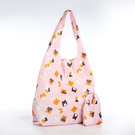Permanent bag on the button, pink color