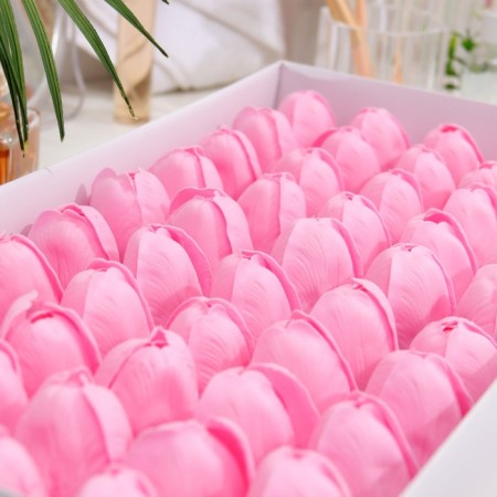 Tulips soap pink, set 50 pcs-1
