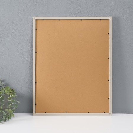 Photo frame Plastic in 8 photos 9x13 cm "Pink" with clothespins, white 50x40x1.2 cm-1