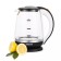 Electric kettle KitFort KT-6199, glass, 2 l, 1850-2200 watts, black and white