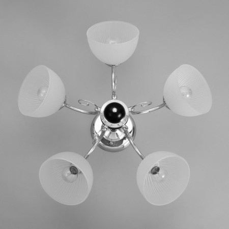 Sicily chandelier 5x60W E27 chrome, black-3