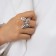 Ring Metal "Butterfly" Contour, color silver, dimensionless