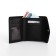 Women's wallet on the button, black color