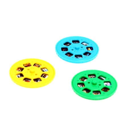 Game set with a projector and figures "Funny cars"-4