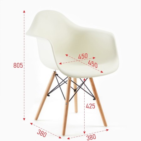 The armchair "Eames" is white-1
