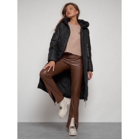 Coat insulated winter female, size 50, black color-19
