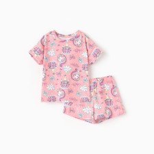 Pajamas for girls, pink color/unicorns, height 116 cm