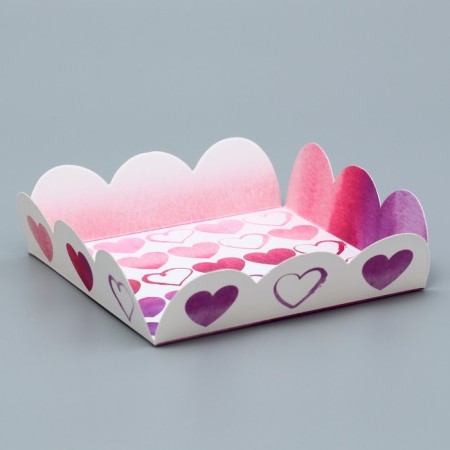 Bearbox, confectionery packaging with PVC lid, “with love”, 10.5 x 10.5 x 3 cm-3