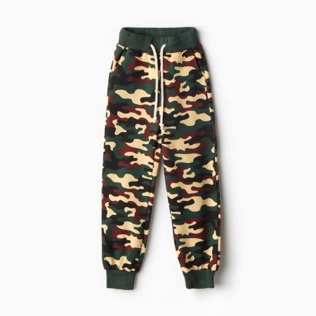 Pants for the boy, the color is dark green, height 104 cm