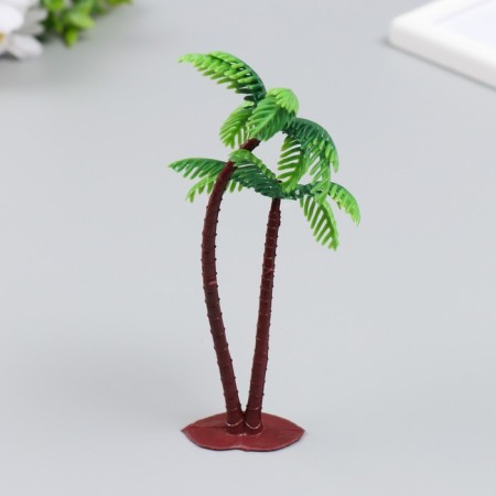 Decor for creating miniatures (trees) "Two palm trees" 14 cm-2