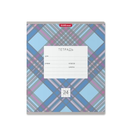 Notebook 24 sheets in the Erichkrause Optima Check, cover coated cardboard, offset block, whiteness 100% whiteness, mix-2