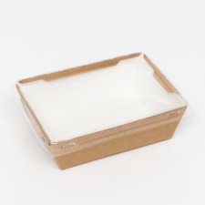 A container with a transparent lid, craft, 0.4 l, 14.5 x 9.5 x 4, 5 cm