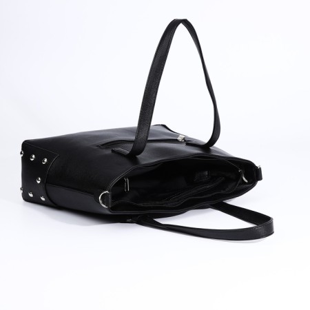 Bag Vita with a zipper, black color-6