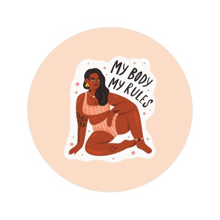 Pareo and beach rug "My rules", d = 150 cm-1