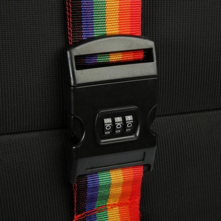 A belt for a suitcase or bags with a code lock of tundra, mix-3