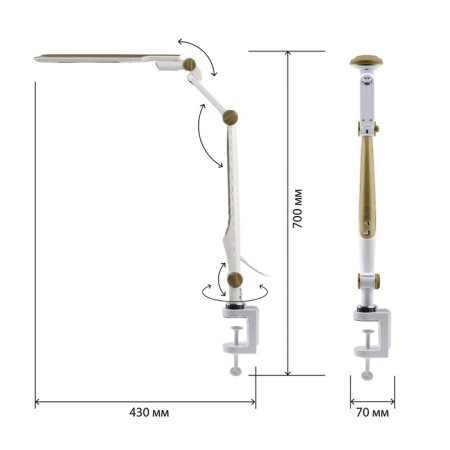 NLED-496-12W-G desktop lamp on a gold string-2