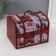 Casket wood chest "Traveling in Europe" 15x20x15 cm