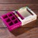 New Year. Box for 9 sweets with a shell "Christmas toys", 13.7 x 13.7 x 3.5 cm