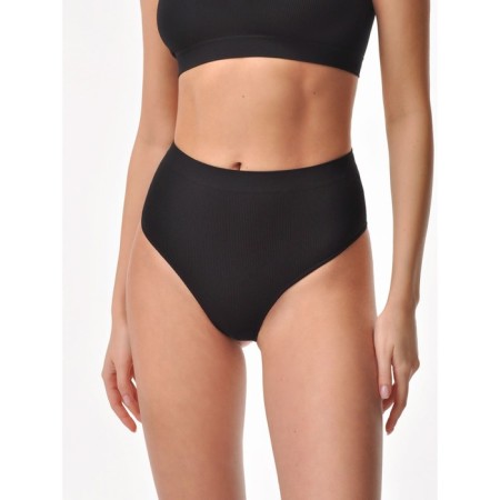 Women's thong cowards with a texture rubber Mirey String, size 46-48, black color-2