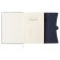 Organizer on Rings A6+, 80 sheets, leatherette, with a valve, a line, with a handle, in a gift box, blue