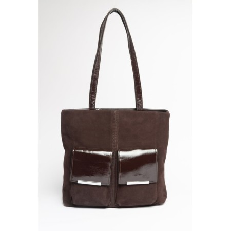 Bag Tout Women, Natural suede, Ludor Brown, 35x11x30 cm