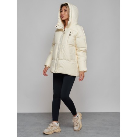 Winter jacket, size 46, beige color-6