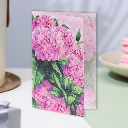 Mini-postcard "Hydrangea" a6-3