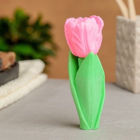 Figure soap "Tulip on the leg" Pink, 90g-1