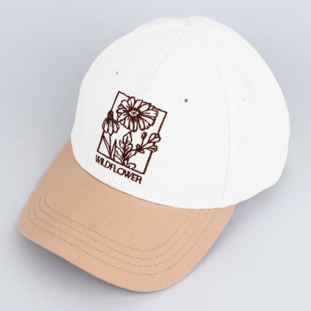 Women's cap Wildflower, white color, rr 56-2