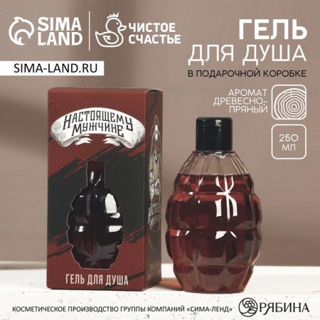 Shower gel “Real Man”, 250 ml, citrus aroma, Hard Line