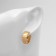 Earrings Metal "Accord" circle of rectangles, color gold