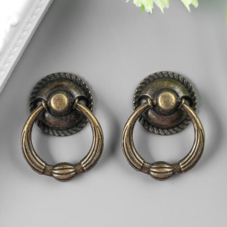 Frunker handle for the casket metal "strips" bronze 3.3x2.5 cm-1