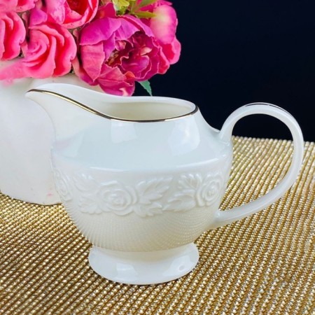 Milk Lenardi "White Rose", porcelain, 280 ml