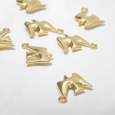 Suspension "Bird" Seagull, set 10 pcs., Color gold