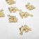 Suspension "Bird" Seagull, set 10 pcs., Color gold