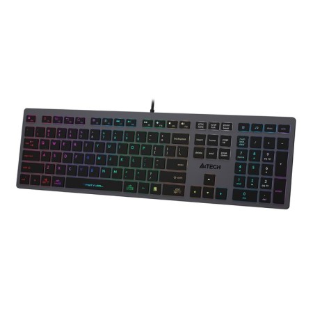 Keyboard A4Tech FSTYLER FX60 Gray USB Slim Led (FX60 Grey / Neon)-6