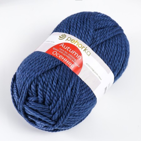 Autumn yarn 25% wool, 75% pan 150m/200g (156-indigo)-1